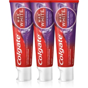 Colgate Max White Purple Reveal erfrischende Zahnpasta 3x75 ml