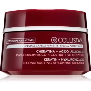Collistar Attivi Puri Keratin+Hyaluronic Acid Mask intensive regenerierende Maske für beschädigtes und brüchiges Haar 200 ml