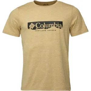 Columbia KWICK HIKE GRAPHIC SS TEE Herren T-Shirt, beige, größe L