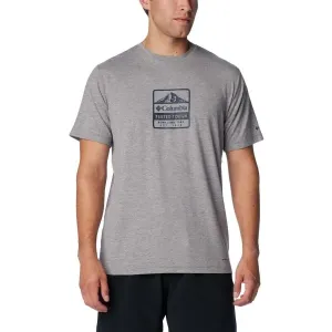 Columbia KWICK HIKE GRAPHIC SS TEE Herren T-Shirt, grau, größe XL