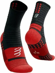 Compressport Pro Marathon Socks Black/High Risk Red T2 Laufsocken