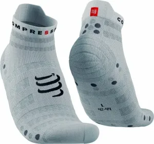 Compressport Pro Racing Socks v4.0 Ultralight Run Low White/Alloy T2