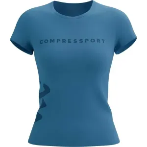 Compressport LOGO SS TSHIRT W Damen Trainingsshirt, blau, größe XS