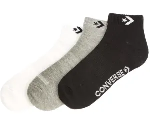 Converse Verpackung 2 Stück Socken Converse Star Chevron Logo hellgrau / weiß White / Schwarz Black / Weiß 39-42