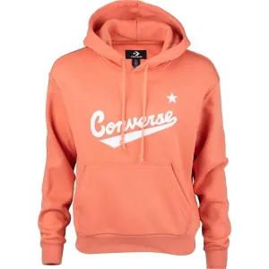Converse SCRIPTED LOGO FLEECE HOODIE Damen Sweatshirt, orange, größe S