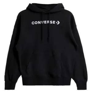 Converse WORDMARK FLEECE HOODIE EMB Damen Sweatshirt, schwarz, größe S