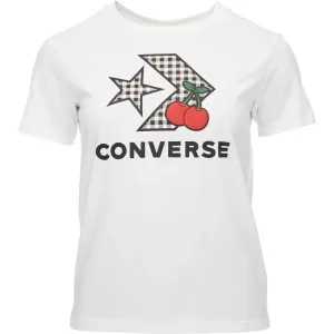 Converse CHERRY STAR CHEVRON INFILL Damen T-Shirt, weiß, größe L