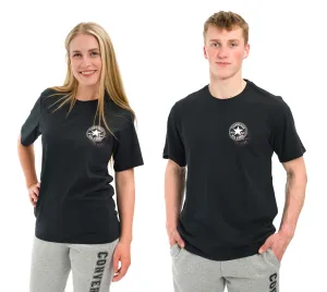 Converse CLASSIC FIT SEASONAL CHUCK PATCH NOVELTY TEE Unisex Shirt, schwarz, größe S
