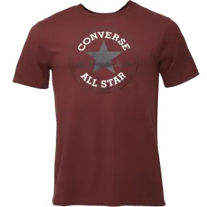 Converse STANDARD FIT CENTER FRONT CHUCK PATCH CORE TEE Unisex Shirt, weinrot, größe M