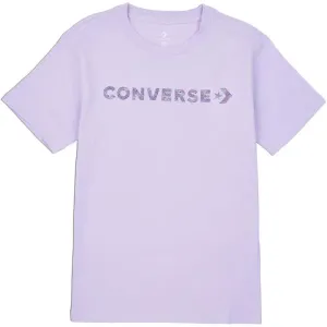 Converse WORDMARK SS TEE Damenshirt, violett, größe XS