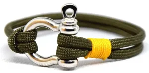 Cordell Modisches Armband Slim N - Oliven/Gelb 20 cm