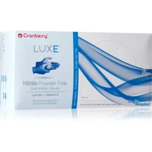 Cranberry Luxe Azure Puderfreie Handschuhe aus Nitril mit Lanolin und Vitamin E Größe S 2x150 St