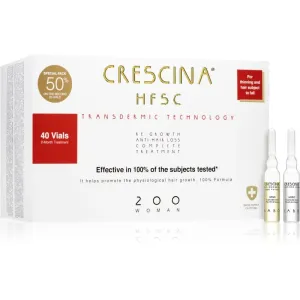 Crescina Transdermic 200 Re-Growth and Anti-Hair Loss Pflege zur Förderung des Haarwachstums und gegen Haarausfall für Damen 40x3,5 ml