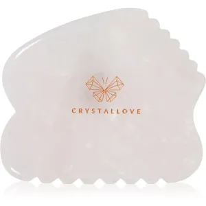 Crystallove Rose Quartz Contour Gua Sha Massage Hilfsmittel für das Gesicht 1 St