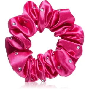 Crystallove Crystalized Silk Scrunchie Haargummi aus Seide Farbe Hot Pink 1 St