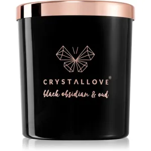 Crystallove Crystalized Scented Candle Black Obsidian & Oud Duftkerze 220 g