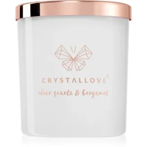 Crystallove Crystalized Scented Candle Clear Quartz & Bergamot Duftkerze 220 g