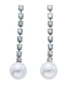 CRYSTalp Elegante Ohrringe mit Kristallen und Perle 42112.R