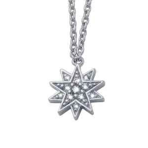 CRYSTalp Funkelnde silberne Halskette Stern mit Kristallen Sisy 32134.S