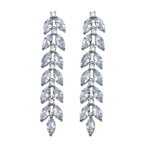 CRYSTalp Luxuriöse lange Ohrringe mit Kristallen Luminous 42251.R