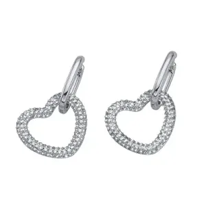CRYSTalp Romantische hängende Ohrringe mit Kristallen 42155.R