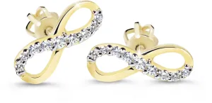 Cutie Diamonds Elegante Ohrringe aus Gelbgold mit Brillanten in Form von Unendlichkeit -30-00-X-1