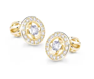 Cutie Diamonds Wirksame Ohrstecker aus Gelbgold mit Diamanten -30-00-X-1