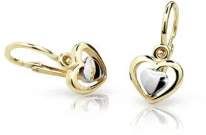 Cutie Jewellery Zweifarbige Kinderohrringe Herzen C1604-10-X-R1