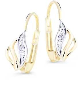 Cutie Jewellery Luxuriöse vergoldete Ohrringe mit glitzernden Zirkonen Z8024-50-10-X-1