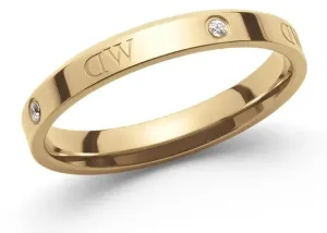 Daniel Wellington Original vergoldeter Ring Classic mit Kristallen DW0040028 52 mm