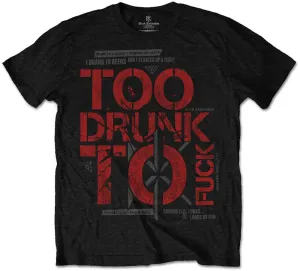 Dead Kennedys T-Shirt Too Drunk Mens Herren Black 2XL