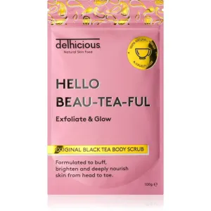 delhicious HELLO BEAU-TEA-FUL ORIGINAL BLACK TEA glättendes Body-Peeling 100 g
