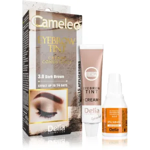 Delia Cosmetics Cameleo professionelle Creme-Farbe für die Augenbrauen ohne Ammoniak Farbton 3.0 Dark Brown 15 ml