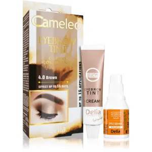 Delia Cosmetics Cameleo professionelle Creme-Farbe für die Augenbrauen ohne Ammoniak Farbton 4.0 Brown 15 ml