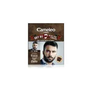 Delia Cosmetics Cameleo Men Einwegfarbe zum sofortigen Kaschieren grauer Haare Farbton 1.0 Black 2x15 ml