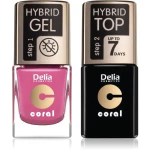 Delia Cosmetics Coral Nail Enamel Hybrid Gel Set odstín 05 für Damen