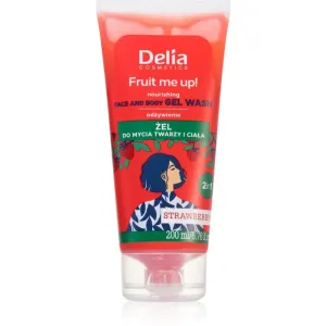 Delia Cosmetics FRUIT ME UP! Waschgel für Gesicht und Körper STRAWBERRY 200 ml