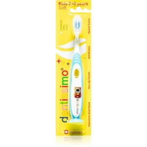 Dentissimo Toothbrushes Kids Zahnbürste mit Saugnapf für Kinder weich Farbton Blue 1 St