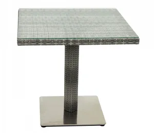 Gartentisch aus Polyrattan GINA 80x80 cm grau #1293962
