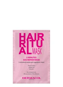 Dermacol Intensiv regenerierende Maske für alle Haartypen Hair Ritual (5 Minutes SOS Repair Mask) 15 ml