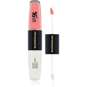 Dermacol 16H Lip Colour langlebiger, glänzender Lippenstift Farbton 1 2x4 ml