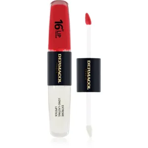 Dermacol 16H Lip Colour langlebiger, glänzender Lippenstift Farbton 34 2x4 ml