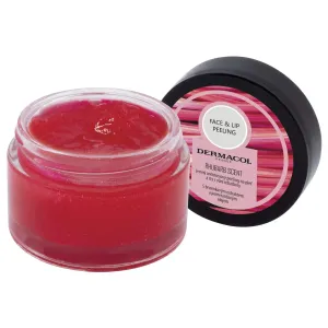 Dermacol Face & Lip Peeling Rhubarb Zucker-Peeling für Lippen und Wangen 50 ml