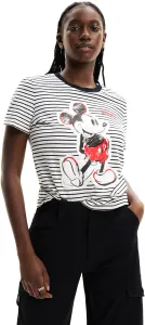 Desigual Damen T-Shirt Mickey Patch Regular Fit 24SWTK771000 L