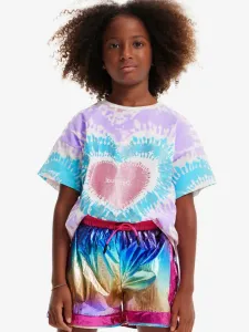 Desigual Hippie Kinder  T‑Shirt Lila #688932