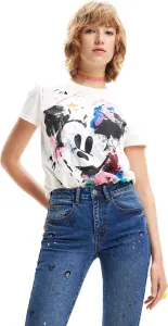 Desigual Damen T-Shirt Ts Mickey Crash Regular Fit 23SWTK591000 XL