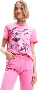 Desigual Damen T-Shirt Ts Pink Panther Regular Fit 23SWTK813056 XXL