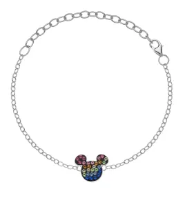 Disney Verspieltes Silberarmband Mickey Mouse BS00025SRML-S