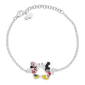 Disney Wunderschönes silbernes Armband Mickey and Minnie Mouse BS00044SL-55.CS