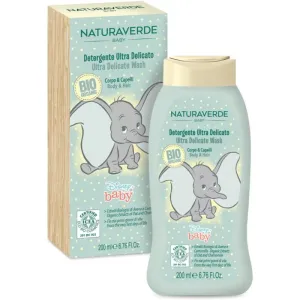 Disney Naturaverde Baby Ultra Delicate Wash Duschgel & Shampoo 2 in 1 für Kinder ab der Geburt 200 ml